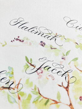 Personalised Family Tree In Calligraphy, 7 of 10