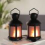 Set Of Two Plastic Table Lamp Pattern Style, thumbnail 3 of 6