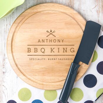 Mens 'Bbq King' Personalised Chopping Board, 3 of 6
