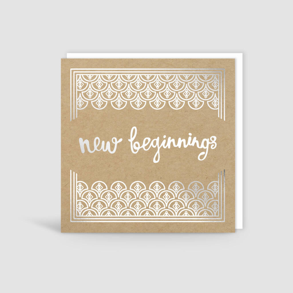 New Beginnings Silver Foiled Card, 1 of 2