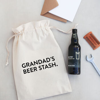Personalised Beer Or Wine Gift Bag For Grandad, Uncle, 3 of 8