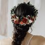 Bramble Autumnal Dried Flower Crown Wedding Headband, thumbnail 2 of 3