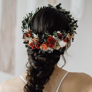 Bramble Autumnal Dried Flower Crown Wedding Headband, 2 of 3