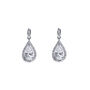 Belmont Rhodium, Gold Or Rose Gold Plated Drop Earrings, thumbnail 3 of 11