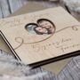 Love You Wooden Engraved Wedding Anniversary Photo Card, thumbnail 2 of 4