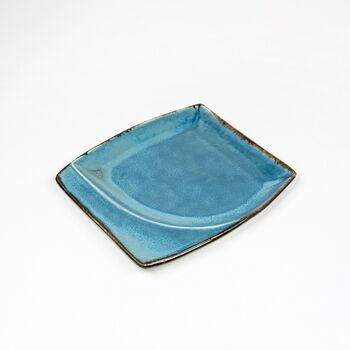 L Shaped Serving Platter, Dining Plate Curved Porcelain, 9 of 10