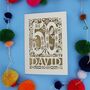 Personalised 50th Birthday Card Papercut Woodland Design, thumbnail 5 of 11