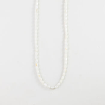 Mother Of Pearl Seed Bead Necklace, 3 of 5