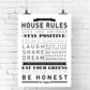 Personalised House Rules Print, thumbnail 3 of 6