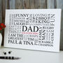 Personalised Dad's Favourites Word Art Print, thumbnail 5 of 8