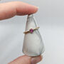 Pink Sapphire Bezel Ring, thumbnail 3 of 5