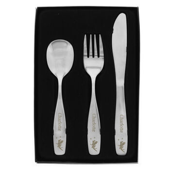 Personalised Fairy Princess Three Piece Cutlery Set, 4 of 4