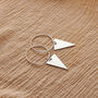 Personalised Triangle Hoop Earrings, thumbnail 3 of 8