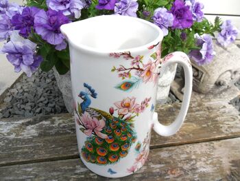 Large China Jug In Peacock Design, 2 of 7