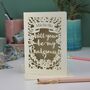 Personalised Papercut Bridesmaid Card, thumbnail 4 of 7