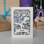 Personalised Papercut Dinosaur Christmas Card, thumbnail 8 of 8