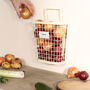 Country Kitchen Cream Wire Veg Storage Basket, thumbnail 1 of 8