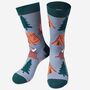 Men's Bamboo Socks Grey Green Camping, thumbnail 1 of 2