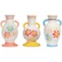 A Set Of Three Folk Floral Bud Vases, thumbnail 3 of 3