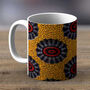 Orange And Black African Print Mug Fabric 11, thumbnail 1 of 2