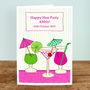 Cocktails Personalised Hen Party Card, thumbnail 3 of 3
