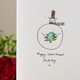 Personalised 'Snowman With Gift' Handmade Card, thumbnail 1 of 7