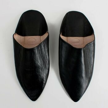 Men's Moroccan Pointed Leather Slippers, 10 of 12