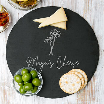 Personalised Birth Flower Cake Board Gift For Wife Friends, 5 of 12