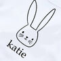 Personalised New Baby Bunny Outfit Set | New Baby Gift, thumbnail 2 of 3