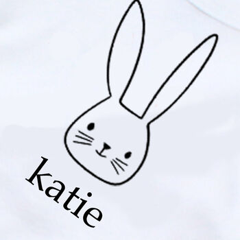 Personalised New Baby Bunny Outfit Set | New Baby Gift, 2 of 3