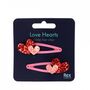 Love Heart Glitter Hair Clips, thumbnail 3 of 4