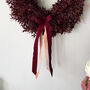 Preserved Burgundy Ruscus Wreath, thumbnail 2 of 5