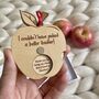 Personalised Message Reveal Wheel Apple Teacher Gift, thumbnail 3 of 6