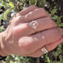 Sterling Silver Open Love Heart Band Stacking Ring, thumbnail 5 of 6