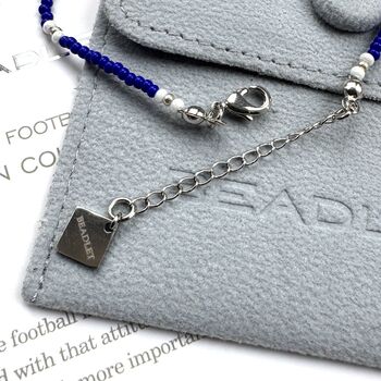 Chelsea Cfc Bead Bracelet With Heart Charm, 4 of 6