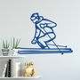 Skier Wall Sticker Travel Gift For The Home Boys Room, thumbnail 1 of 2