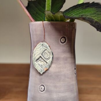 30th Birthday Anniversary Handmade Vase With Ceramic Tag, 2 of 8