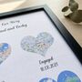 Wedding Gifts Personalised Location Maps Print Met Engaged Married, thumbnail 10 of 10
