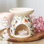 Cream Midnight Bloom Print Oil Burner, thumbnail 1 of 2