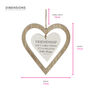 Wooden Friendship Love Heart Hanging Sign, thumbnail 3 of 3