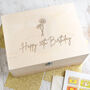 Personalised Birth Flower Memory Box Birthday Gift For Women, thumbnail 2 of 12