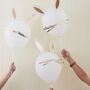 Set Of Five Make Your Own Easter Bunny Balloons, thumbnail 1 of 2