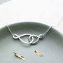 Sterling Silver Linked Infinity Knot Necklace, thumbnail 2 of 7