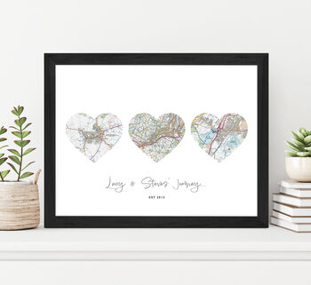 Favourite UK Places Personalised Map Print, 3 of 9