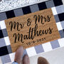 Personalised Mr And Mrs Wedding Gift Door Mat, thumbnail 3 of 3