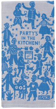 'Party's In The Kitchen' Tea Towel, 2 of 4
