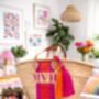 Personalised Stripe Monogram Beach Basket, thumbnail 1 of 8