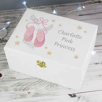 Personalised Ballet Wooden Keepsake Box, 4 of 9