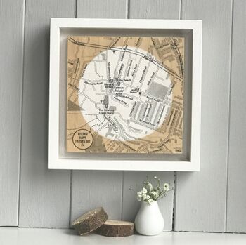 Father's Day Pub Map Print On Wood, 3 of 8