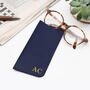 Luxury Leather Monogram Initials Glasses Case, thumbnail 2 of 6